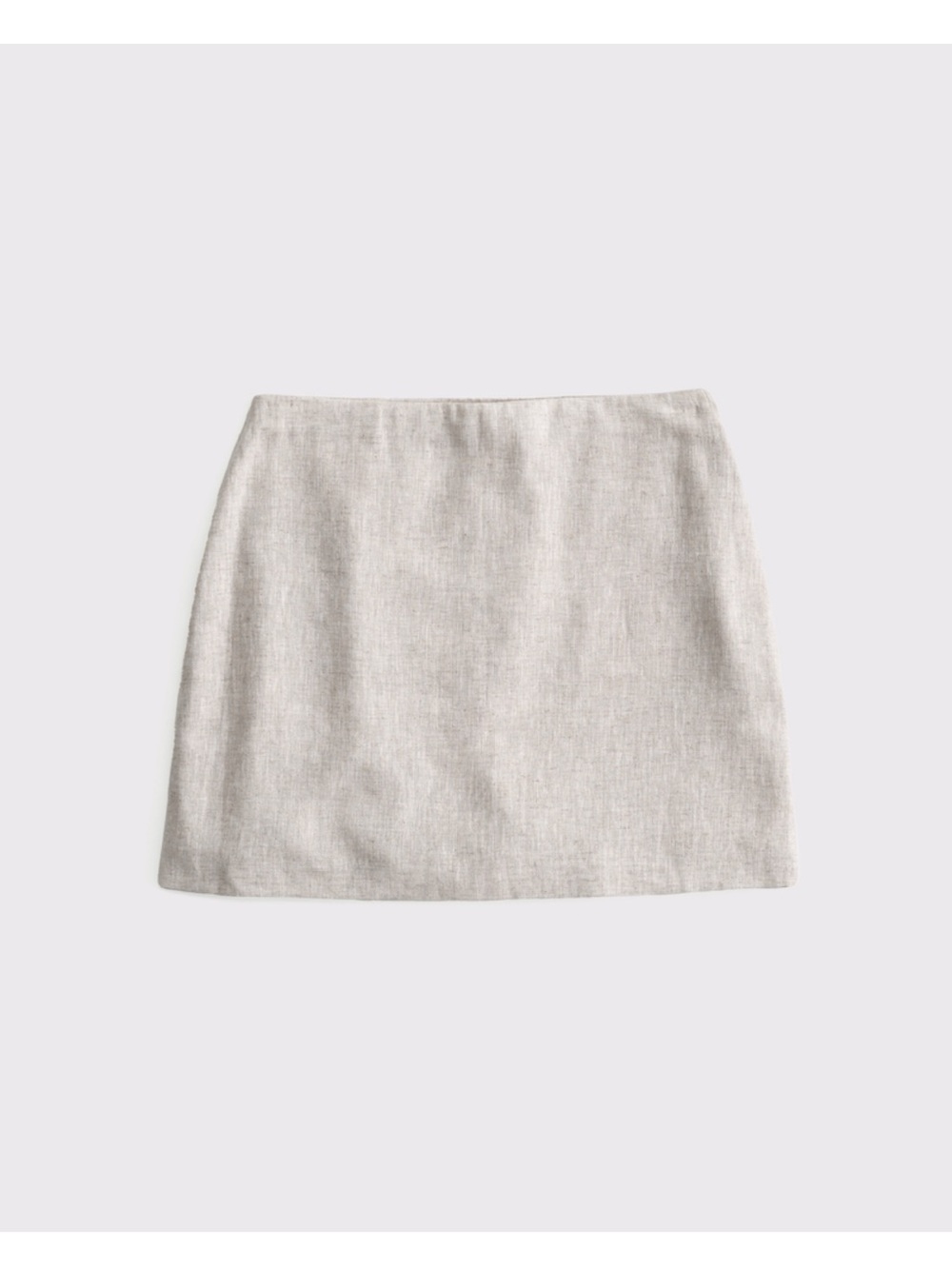 Abercrombie & Fitch Light Cream Linen-Blend Mini Skort